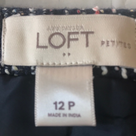 Ann Taylor Loft Navy Tweed Mini Skirt - Picture 8 of 8